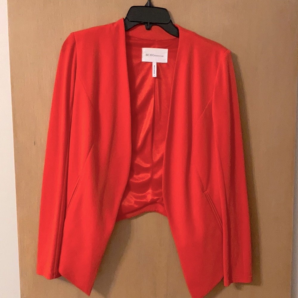 Women’s BCBG fitted jacket. Hot coral.